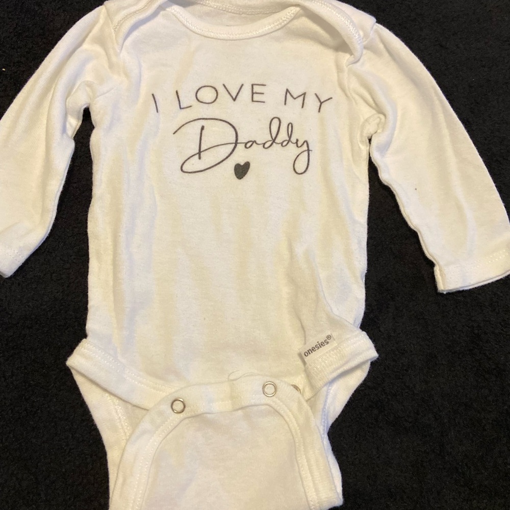 White 'I Love My Daddy' cotton baby bodysuit
